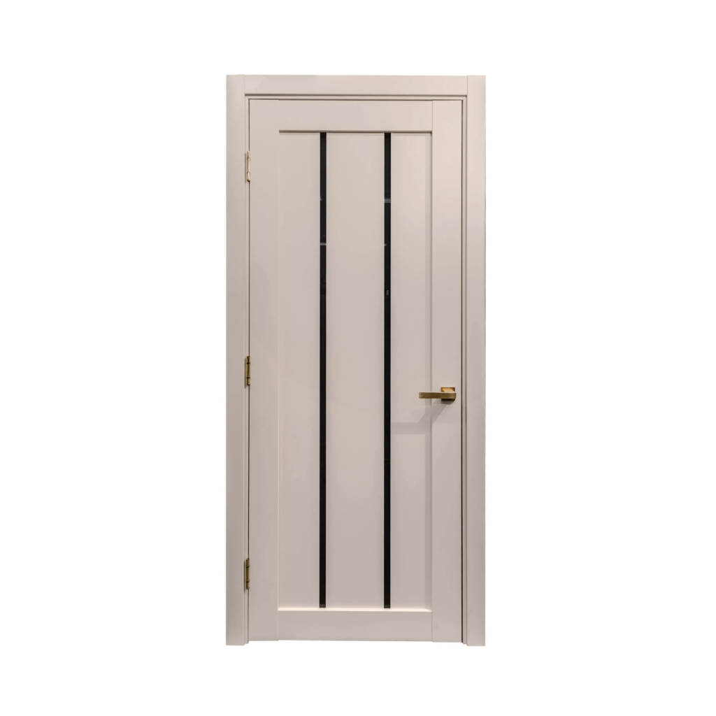 Modern interior door LV 04 magnolia matt with matt glass