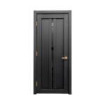 Modern interior door LV-11 texture black matt glass black