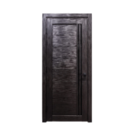 Modern interior door LV-18 wenge with black glass