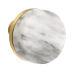 Emtek Conical White Marble Door Knob
